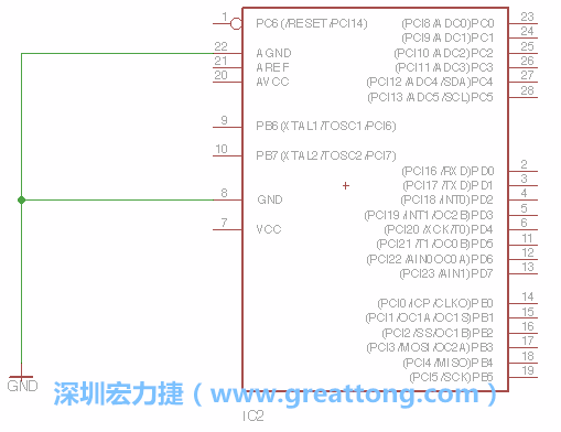 排針的用途是連接微控制器的輸出和輸入，它提供了一個平臺給焊線和針腳。
