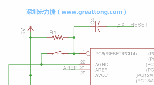 很多PCB設計者的設計不符合人體工學，他們使用很小的按鈕、不方便的元件配置和難以解讀的標簽，千萬不要變成這樣！這次我們的設計有一個大小合適的重置按鈕（reset button）和可以清楚辨認是否已經接上電源的LED指示燈。