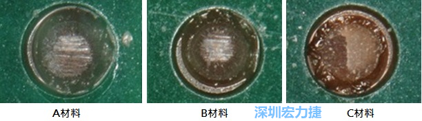 圖14- 冷球拉力試驗后，光學顯微鏡下的失效模式