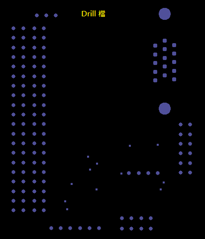 產生Drill File及 Map File 的Gerber 檔案，此會產生描述此PCB所用到的鉆孔的孔徑尺寸及鉆孔的座標資訊。