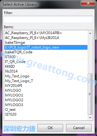 若要存到另外一個library 里， 要點選在File->Current library 重新再選擇Active Library， 就可以點選 File->Save Module in Acitve library 