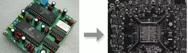 PCBA元器件由大變小，由稀疏到密集的變化趨勢